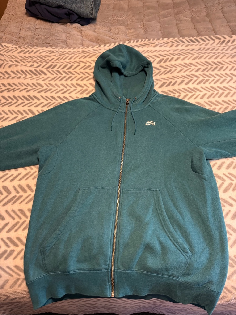 Nike Teal Full-Zip Performance Jacket with Hood